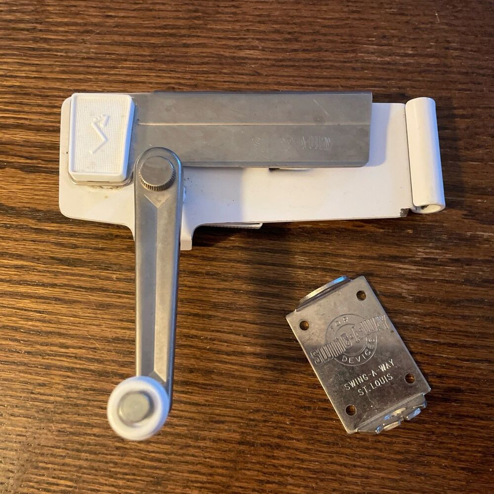 Vintage Swing Away Wall Mount Can Opener White w/ Mount